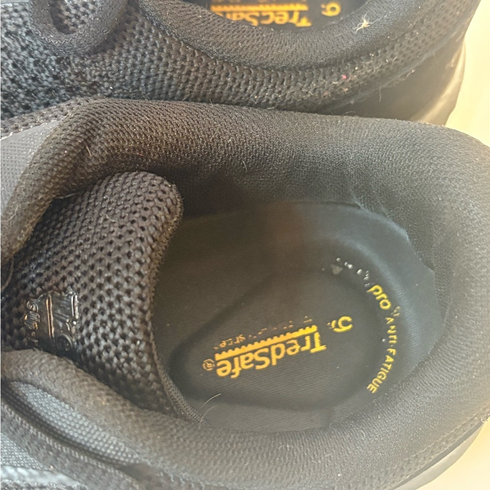 Black non-slip work wear black sneakers skid size 9 fast food shoes - Picture 15 of 16